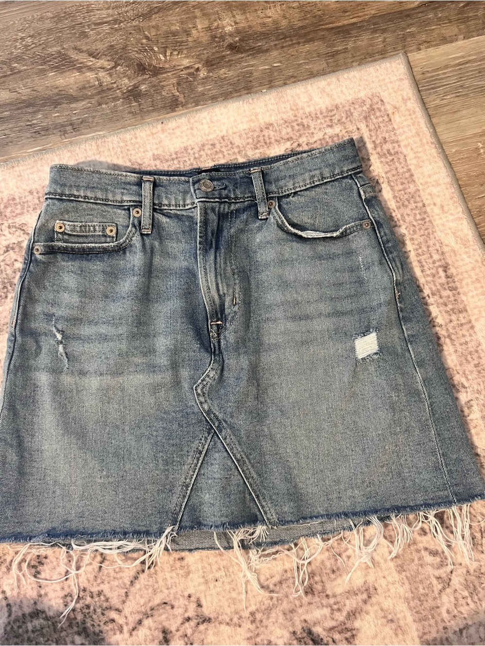 GAP Blue Washed Denim Mini Skirt
